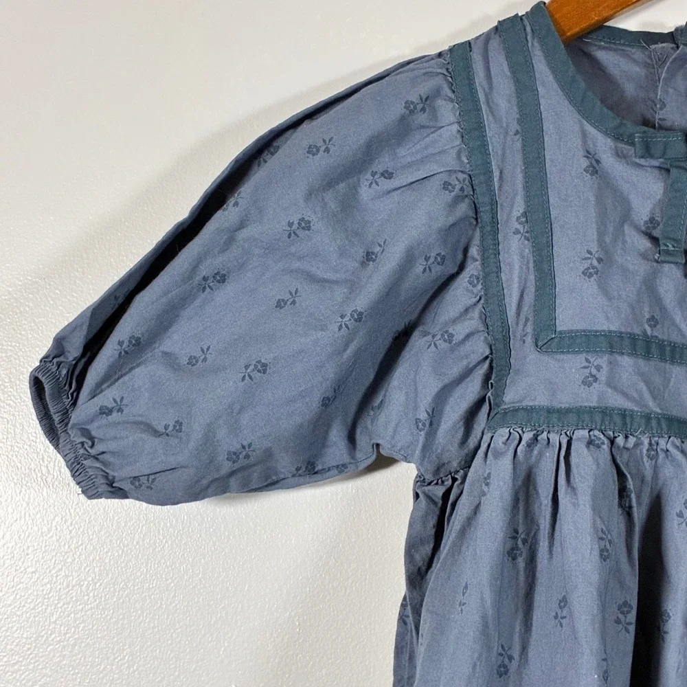 Modern Moments Gerber Dress 4T Puff Sleeve Cottage Cotton Prairie Boho Floral